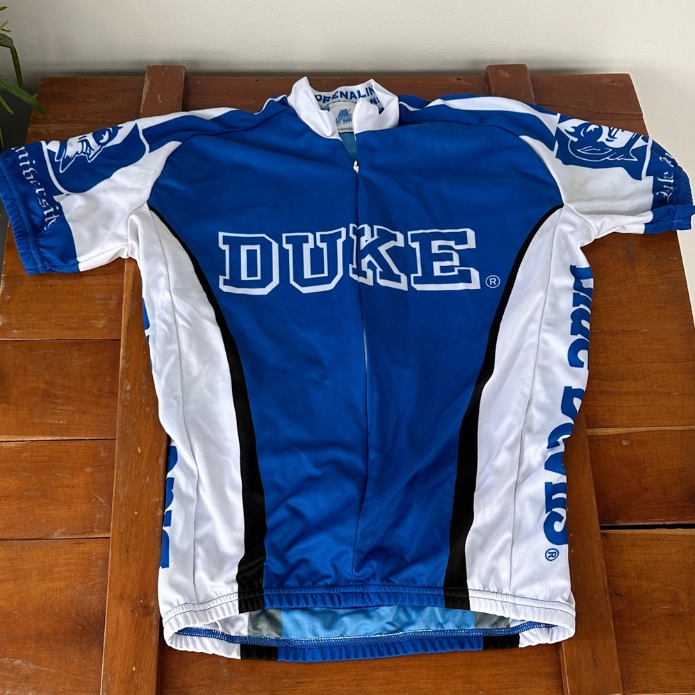 Blue and White Duke Cycling Jersey